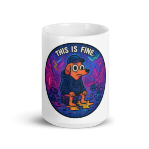White glossy mug