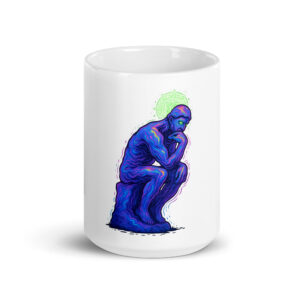 White glossy mug
